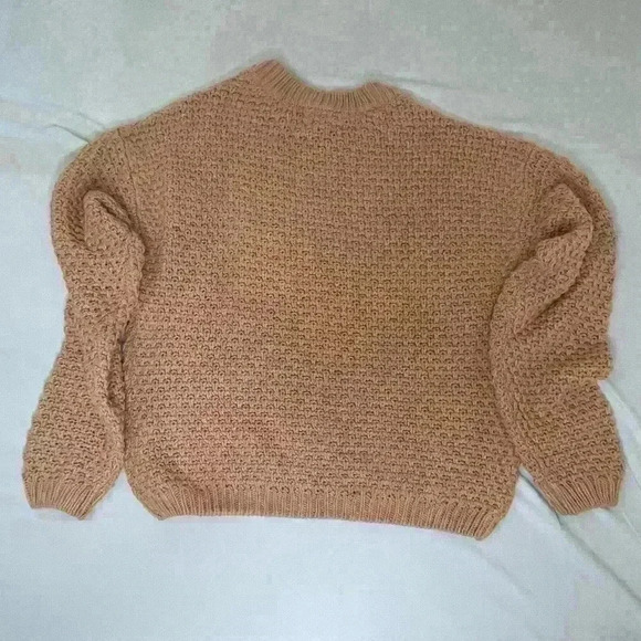 NWT Universal Thread Crew Neck Pullover Cable Knit Sweater  in Blush pink small - Picture 3 of 8